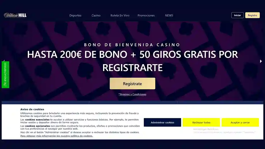 William Hill  giros gratis
