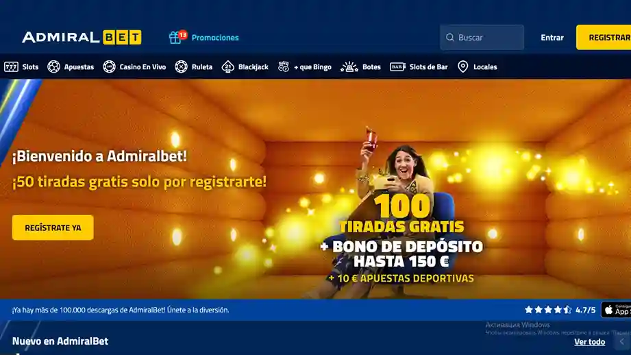 giros grati AdmiralBet